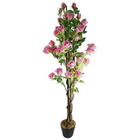 Leaf Design UK Realistic Artificial Blossom Tree, 150cm Pink Rose