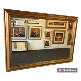 "Modec Mirrors 65mm LIGHT OAK STAINED SOLID PINE BEVEL GLASS SQUARE WALL MIRROR. 28"" x 28"" (71cm x 71cm)"
