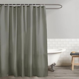 OHS Bathroom Curtains Shower, Mould Resistant Shower Curtains Washable Shower Curtain for Bathrooms Anti Mould Shower Curtain, Repels Water 180cm x 180cm Grey