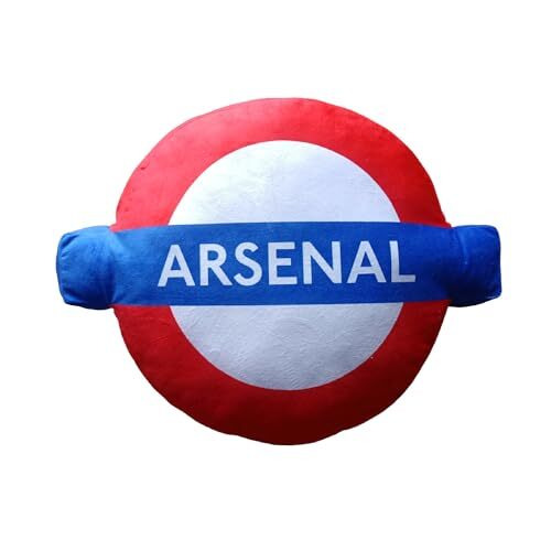 London Underground Officially Licensed Arsenal Roundel Logo Cushion - Cute Soft Plush Cushion for Kids and Collectors - Transport for London