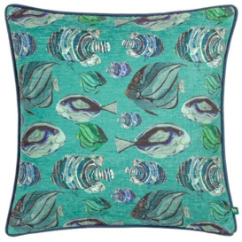 Wylder Tropics Abyss Fish Repeat Chenille Cushion Cover
