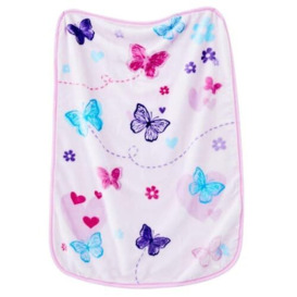 GC GAVENO CAVAILIA Extra Soft Baby Blankets Newborn Girls Boys - Extra Warm Fleece Blankets For Babies- Cot Bed Blanket Throw 80 X 110cm - Butterfly