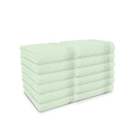 Blue Canyon Face Cloth, Bathroom Soft Towels, Woven Light–Weight, Quick Dry, Reusable Face Towels, Bacteria Resistant, Skin Friendly, Makeup Remover Cloth 30 * 30 cm, 500 GSM, PACK OF 12, (MINT GREEN)
