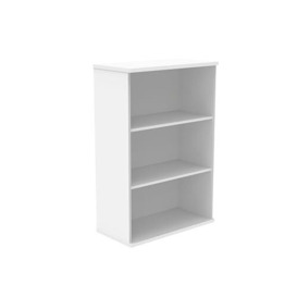 Office Hippo Heavy Duty Bookcase, Robust Book Case, Storage Unit with Adjustable Feet, Stable Home Office Furniture, Simple to Assemble, MFC, Arctic White, 80 x 40 x 120.4 cm