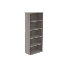 Office Hippo Heavy Duty Bookcase, Robust Book Case, Storage Unit with Adjustable Feet, Stable Home Office Furniture, Simple to Assemble, MFC, Alaskan Grey Oak, 80 x 40 x 198 cm