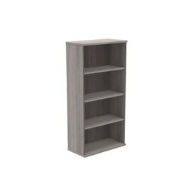 Office Hippo Heavy Duty Bookcase, Robust Book Case, Storage Unit with Adjustable Feet, Stable Home Office Furniture, Simple to Assemble, MFC, Alaskan Grey Oak, 80 x 40 x 159.2 cm
