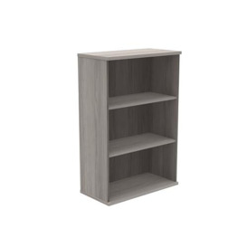 Office Hippo Heavy Duty Bookcase, Robust Book Case, Storage Unit with Adjustable Feet, Stable Home Office Furniture, Simple to Assemble, MFC, Alaskan Grey Oak, 80 x 40 x 120.4 cm