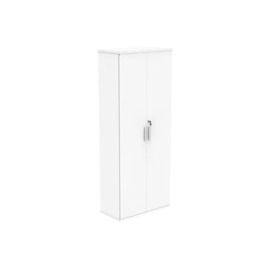 Office Hippo Heavy Duty, Robust Furniture, Adjustable Shelving and Feet, Versatile Lockable Cupboard, Office Storage, MFC, Arctic White, 80 x 40 x 198 cm