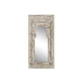 Home ESPRIT Wall Mirror White Wood 68 x 8 x 145 cm