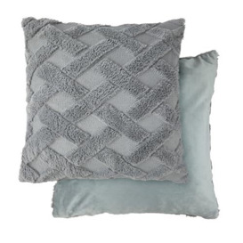 Emma Barclay Nyla Soft Touch Hatch Cushion Cover (Silver)