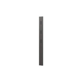 Germania Coat Rack Panel 3728-547, in Graphite, with Three Fold-Out Metal Coat Hooks, 15 x 170 x 3 cm (W x H x D)