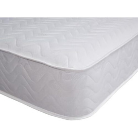 Starlight Beds Budget 90x200 Memory Foam Mattress. 8 Inch Deep Hybrid Mattress with Springs & Cooling Foam. Soft/Medium, White. (90cm x 200cm Mattress)
