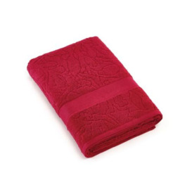 Pure Cotton - Maxi Bath Towel XL - Combed Cotton Terry Cloth - Soft to the touch - Standard 100 by Oeko-TEX - Washable at 40°C - 90 x 180 cm - Burgundy