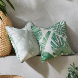 Dreams & Drapes Design - Tahiti Outdoor - Water & UV Resistant Filled Cushion - 43 x 43cm in Green