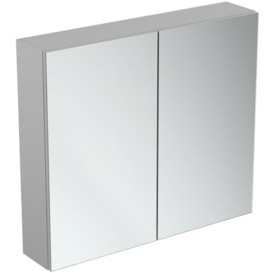 Ideal Standard 80cm Wall Mounted Bathroom Mirror Cabinet, 2 doors, T3591AL
