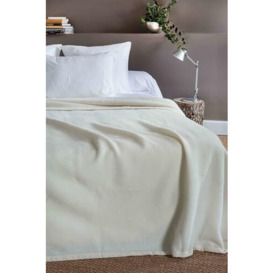 Toison d'or Victoria Lambswool Blanket Plain, 240 cm x 300 cm, Natural