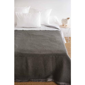 Toison d'or Volta Woolmark Wool Blanket, 180 cm x 240 cm Size, Anthracite