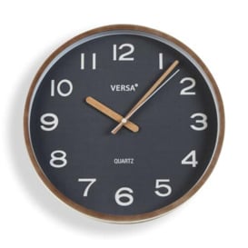 Versa Wall Clock Grey Plastic Quartz 4.3 x 30 x 30 cm