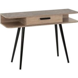 Seconique Console Table, Engineered Wood, Mid Oak Effect/Grey, W 1100mm x D 375mm x H 750mm