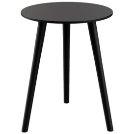 Vida Designs Round Side Table, Small End Table for Living Room, Bedroom, Small Spaces, Easy Assembly H51 x W40 x D40 cm (Black)