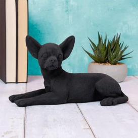 Lesser & Pavey Black Velvet Chihuahua Designed Ornament - Home Decor Animal Ornaments For All Homes or Offices - Decorative Home Accessories For All Types of Homes