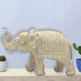 Lesser & Pavey Cream Elephant 7 Designed Ornament - Home Decor Animal Ornaments For All Homes or Offices - Decorative Home Accessories For All Types of Homes