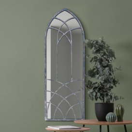 "The Chelsea - Rustic Metal Arched Decorative Wall or Leaner Mirror 48"" X 18"" (121CM X 45CM)"