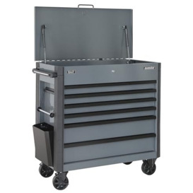 Sealey Superline Pro 6 Drawer Tool Cabinet with Ball Bearing Slides-Grey, One Size