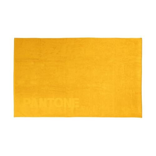 PANTONE™ – Large Beach Towel 90 x 180 cm in 100% Pure Cotton Terry Towel, Oeko-Tex Certified Ideal as Soft Ultra Absorbent Shower Towel, Beach Towel and Pool Towel Washable and Durable, Gold