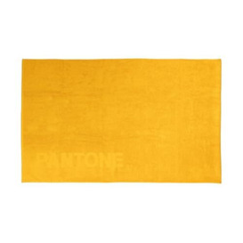 PANTONE™ – Large Beach Towel 90 x 180 cm in 100% Pure Cotton Terry Towel, Oeko-Tex Certified Ideal as Soft Ultra Absorbent Shower Towel, Beach Towel and Pool Towel Washable and Durable, Gold
