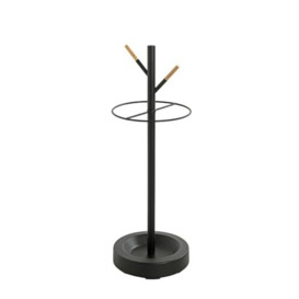 HAKU Möbel Umbrella Stand, Metal Solid wood, Beech Black, Ø 26 x H 73 cm