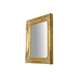 Biscottini Vintage Wall Mirror W28 x D5 x H32.5 cm Made in Italy - Shabby Antique White Mirror - Wall Mirror Bathroom - Wall Mirror