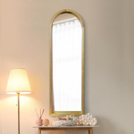 "The Naturalis - Solid Oak Framed Arched Leaner/Wall Mirror 47"" X 16"" (120CM X 40CM) Scandinavian 'Scandi' Inspired."