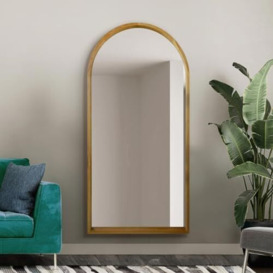 "The Naturalis - Solid Oak Framed Arched Leaner/Wall Mirror 71"" X 35"" (180CM X 90CM) Scandinavian 'Scandi' Inspired"