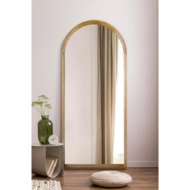 "The Naturalis - Solid Oak Framed Arched Leaner/Wall Mirror 75"" X 33"" (190CM X 85CM) Scandinavian 'Scandi' Inspired"