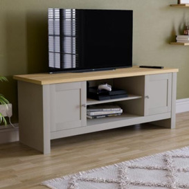 Vida Designs Arlington TV Unit Cabinet Stand Sideboard Entertainment Living room (Grey, 2 door)
