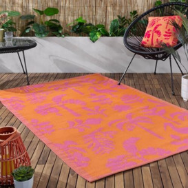 furn. Marula Outdoor/Indoor 100% Recycled Rug, Orange/Pink, 120 x 180cm