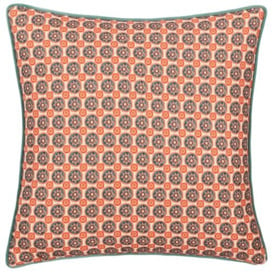 Wylder Tropics Onika Square Geometric Piped Feather Filled Cushion