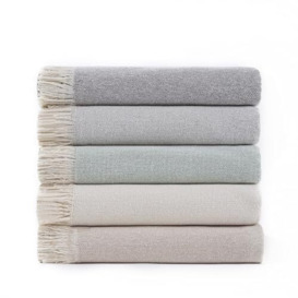Todocama - Multipurpose Sofa Quilt, Foulard Blanket, Plaid for Bed, Sofa Cover, Jarapas, Made in Spain, Smooth (125 x 180 cm, Dark Grey)