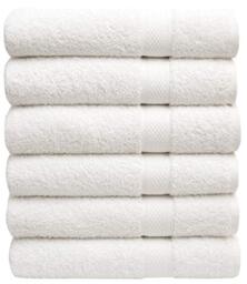 Pleasant Home Bath Towels Set of 6 (24” x 50”) 100% Cotton, 515 GSM - Lightweight, Soft & Absorbent Luxury Towels for Bathroom - for Gym, Pool & Spa - 6 Pack, White
