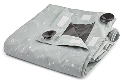 Snooze PortaBlind, Portable Kids Baby Blackout Curtain Blind in Grey (130 x 180 x 0.5 cm)