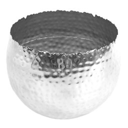 Leaf Large Curved Edge Hammered Metal Planter