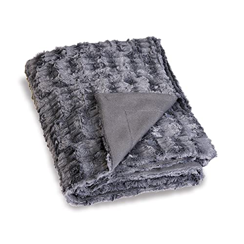 LINDER Soft Polyester Blanket Grey 130 x 180 cm