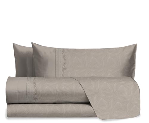 hermet Laura Biagiotti Cotton Double Bed Sheet Set, Patterned Bed Set, 100% Cotton, Top Sheet + Fitted Sheet + Pair of Pillowcases