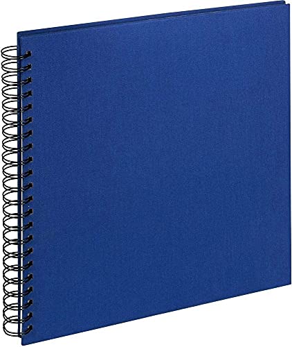 walther Design Photo Album Blue 30 x 30 cm Spiral Album Linen, Cloth SA-510-L
