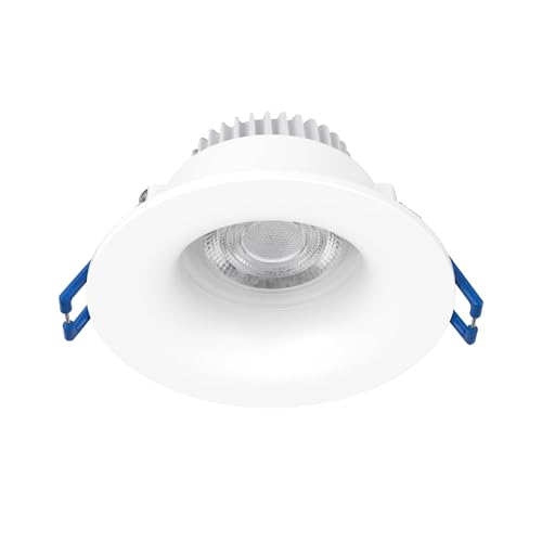 Eglo recessed Spotlight Salabate, Ø 8.8 cm, Bathroom Ceiling spot, Aluminium Light in White, Warm Neutral Cool IP65
