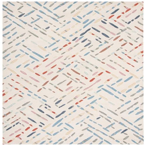 Safavieh Distressed Rug for Living Room, Dining Room, Bedroom - Madison Collection, Short Pile, in Grey and Gold, 91 X 152 cm