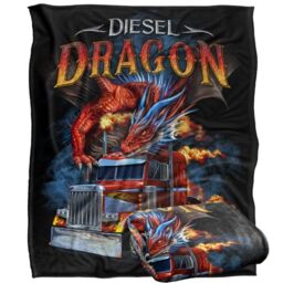 Jq Licensing - En-Jw-Jp Diesel Dragon Semi-Truck Silky Touch Super Soft Throw Blanket 152 X 127 Cm