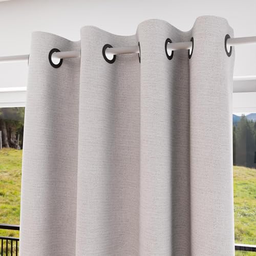 Soleil d'ocre, Eclipse 100% Blackout Curtain with Eyelets 135 x 180 cm White