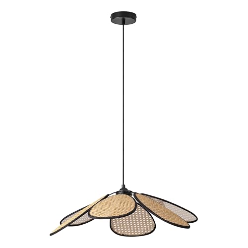 OSRAM Decor Rattan Daisy Pendant Light 580mm E27 Brown, Rattan, Metal, Natural, for Living Room and Dining Room